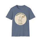 Introvert Cat Club t-shirt in Heather Indigo