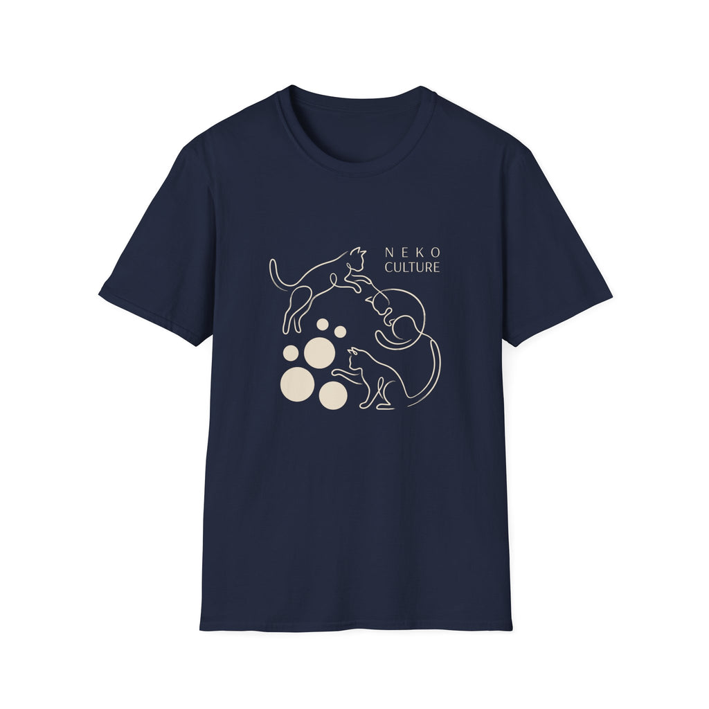 Neko-Culture cat t-shirt in Navy