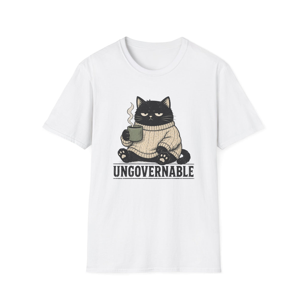 Ungovernable Cat t-shirt in White