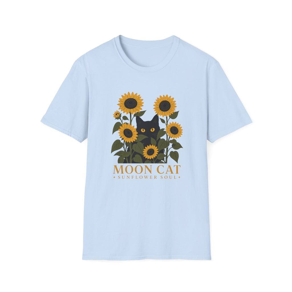 Moon Cat Sunflower Soul T-Shirt