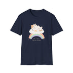 Nap On Rainbows cat t-shirt in Navy