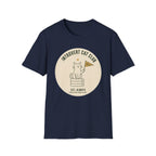 Introvert Cat Club t-shirt in Navy