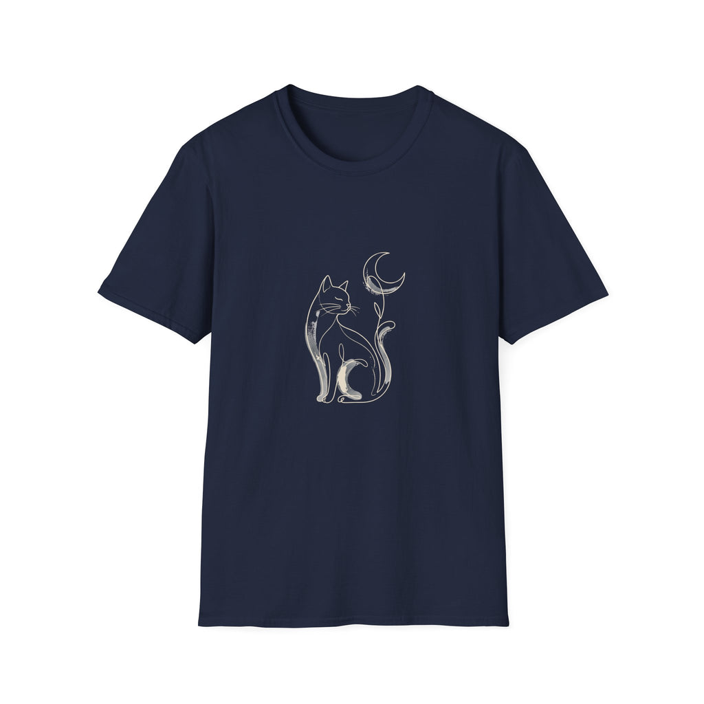 The Celestial Whisker cat t-shirt in Navy