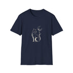 The Celestial Whisker cat t-shirt in Navy