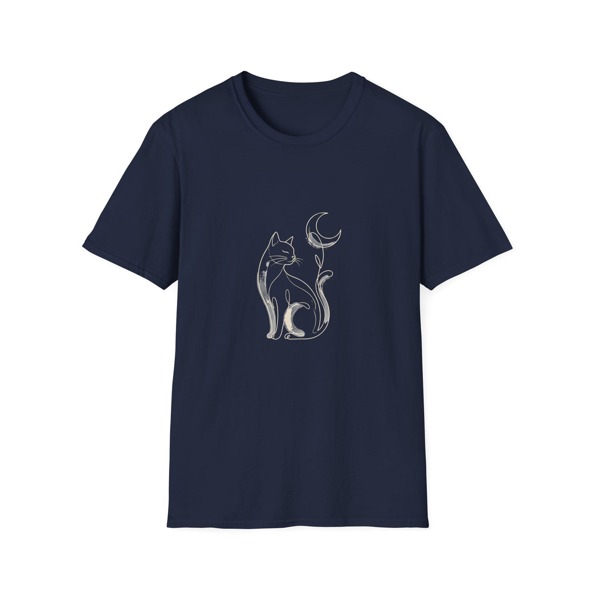 The Celestial Whisker cat t-shirt in Navy