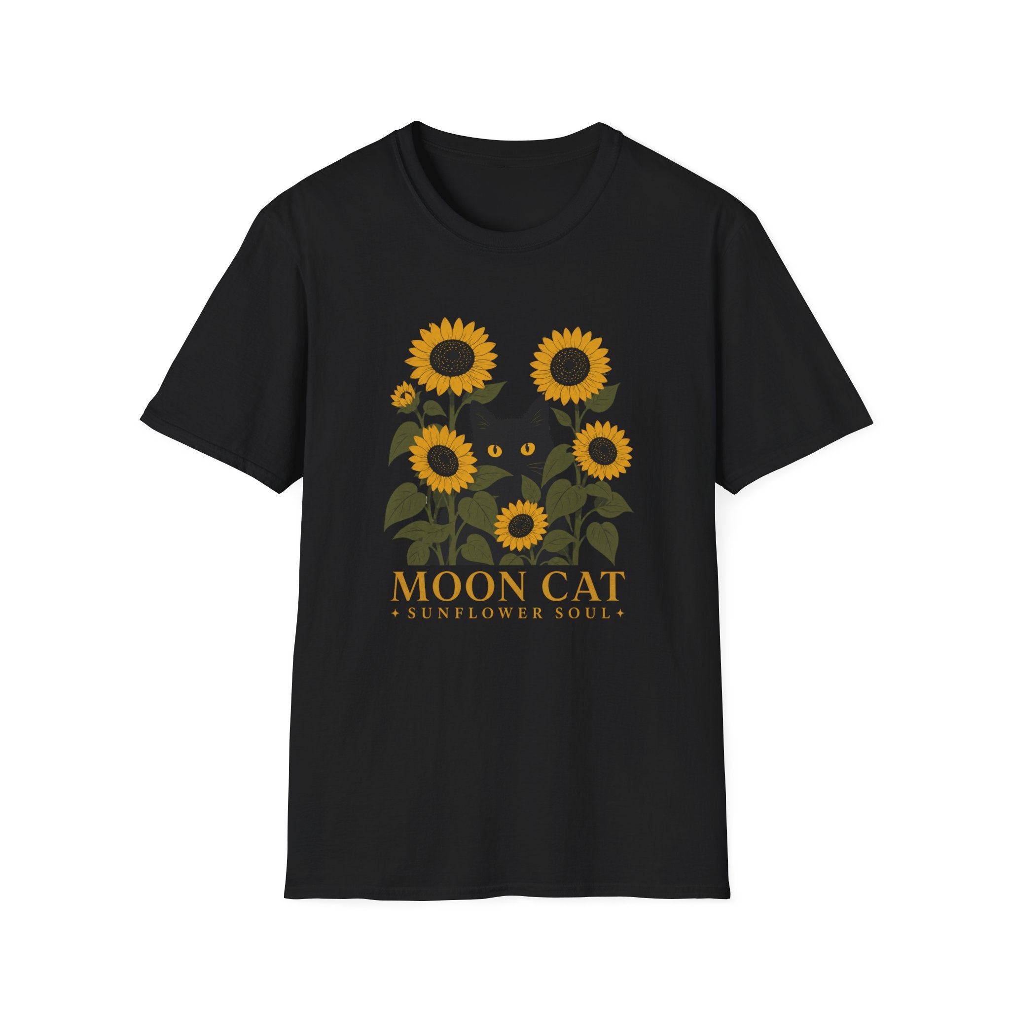 Moon Cat Sunflower Soul T-Shirt