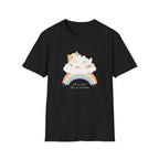 Nap On Rainbows cat t-shirt in Black