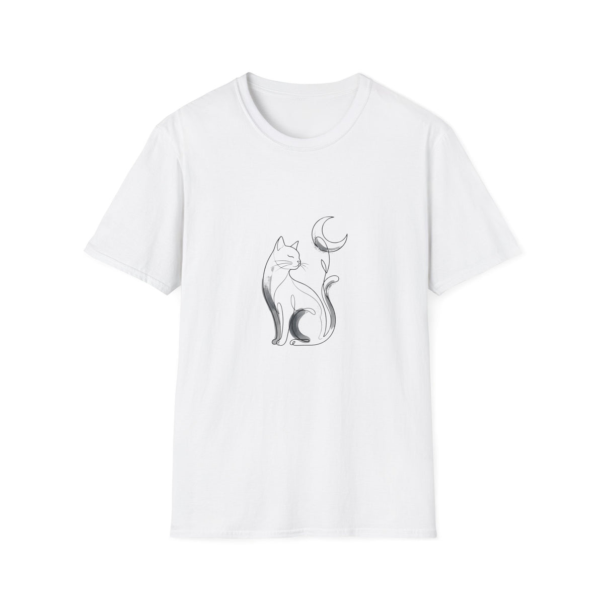 The Celestial Whisker cat t-shirt in White
