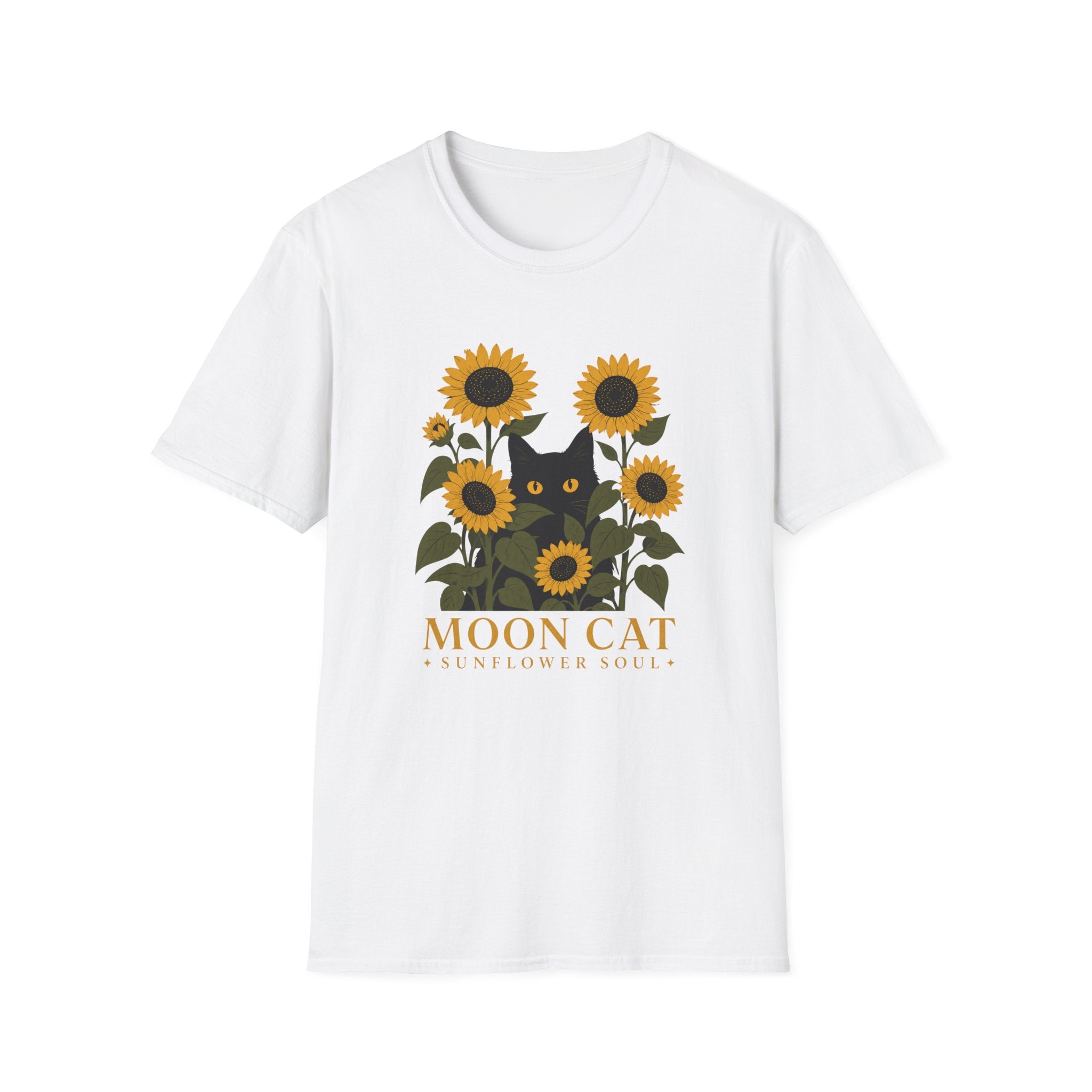 Moon Cat Sunflower Soul T-Shirt