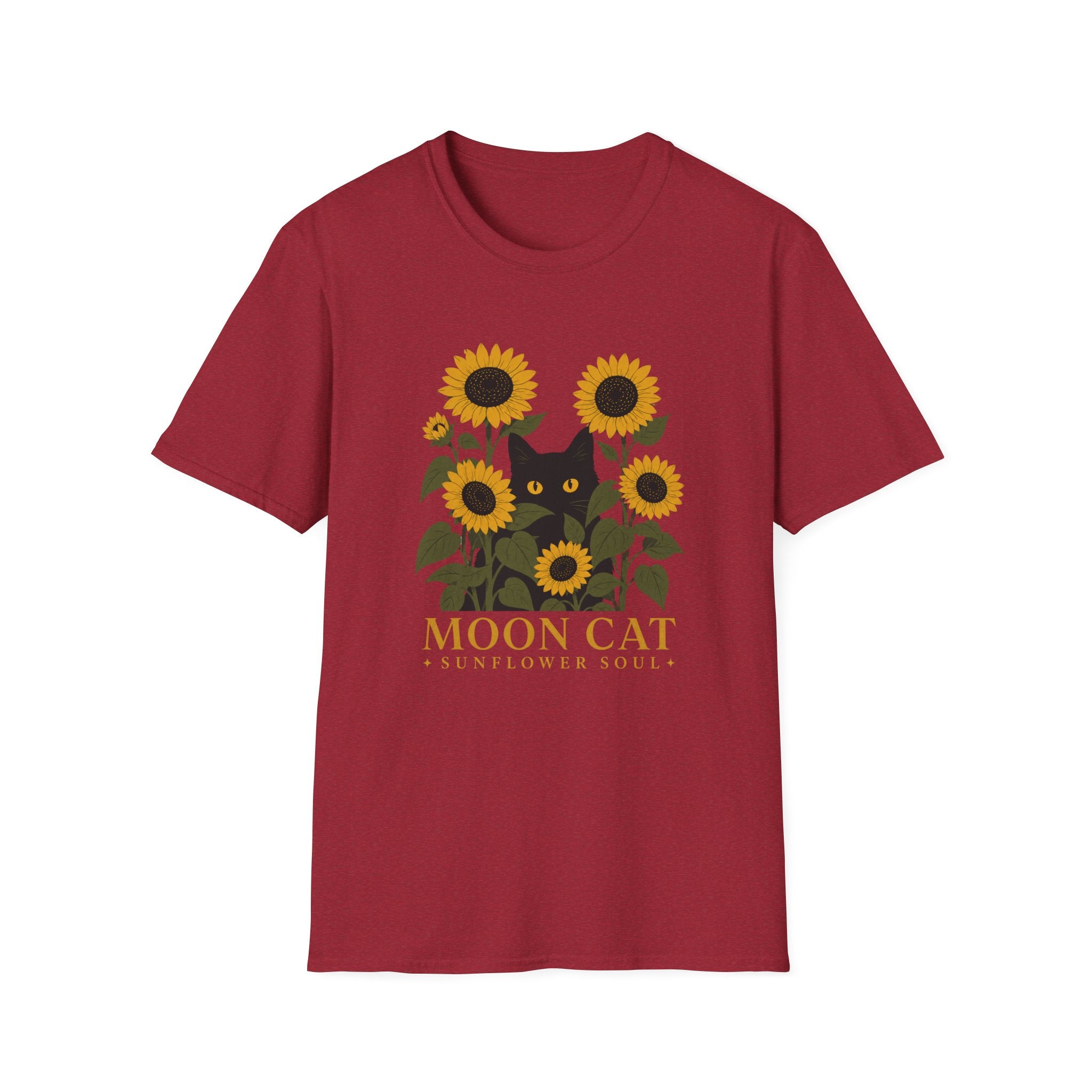 Moon Cat Sunflower Soul T-Shirt