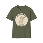 Introvert Cat Club t-shirt in Military Green