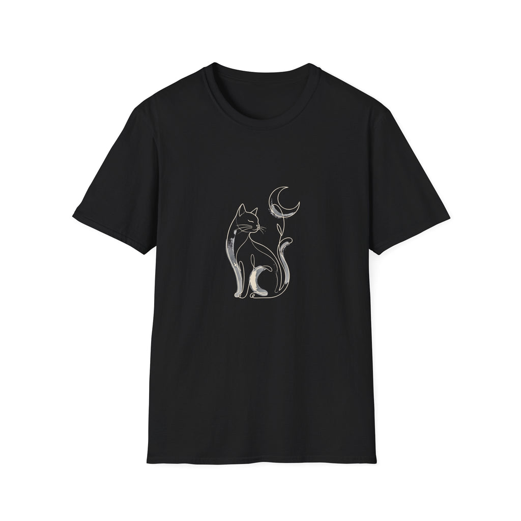 The Celestial Whisker cat t-shirt in Black