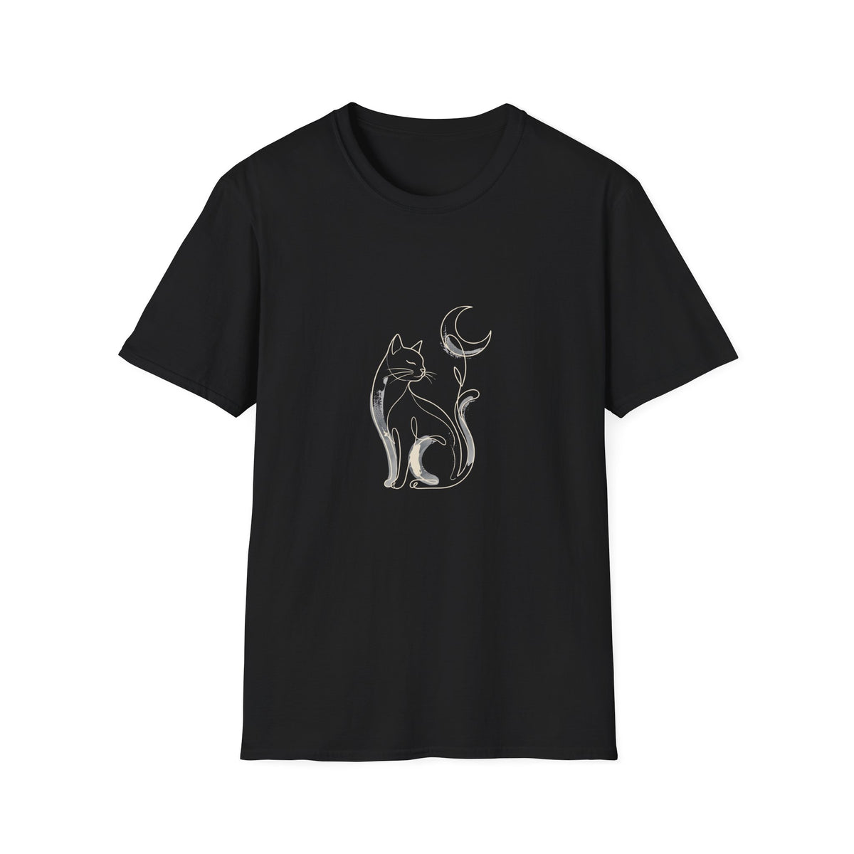 The Celestial Whisker cat t-shirt in Black