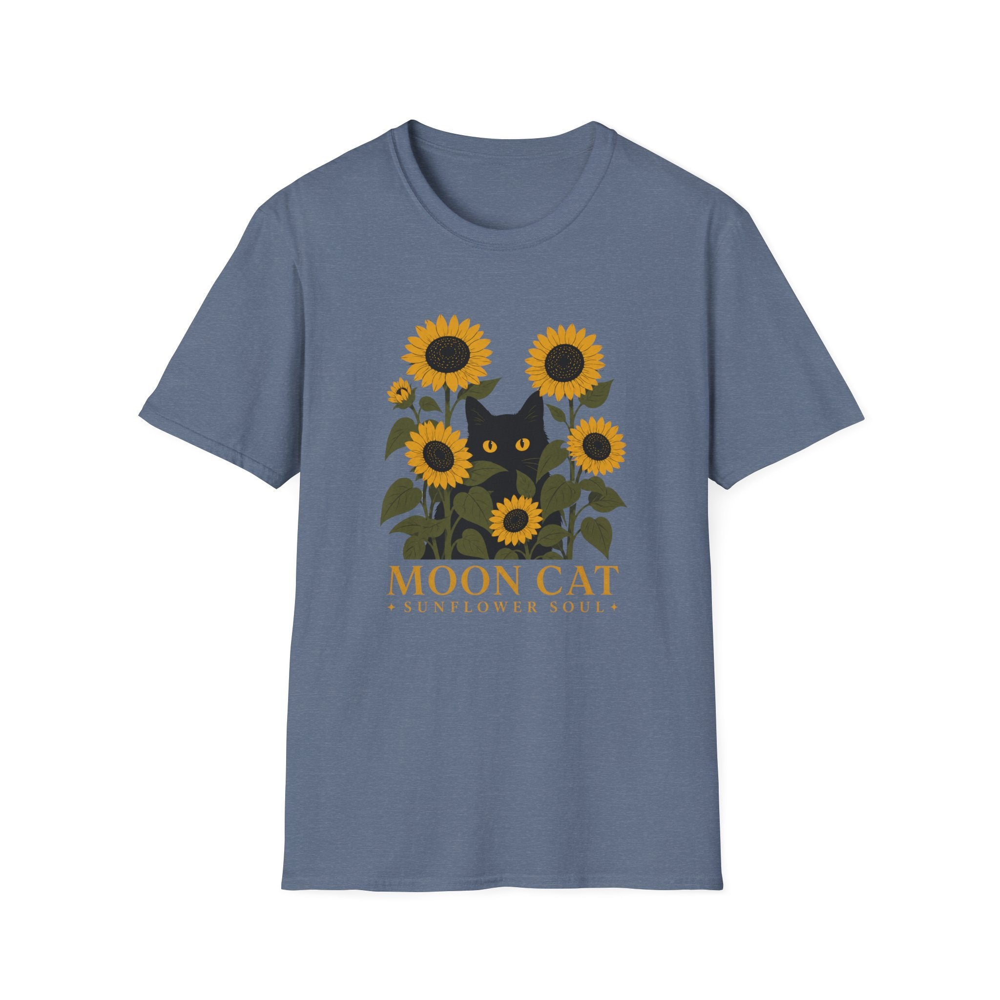 Moon Cat Sunflower Soul T-Shirt