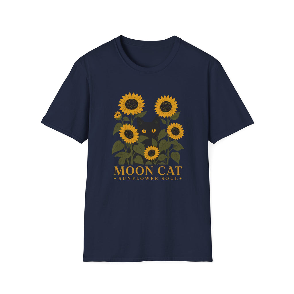 Moon Cat Sunflower Soul T-Shirt