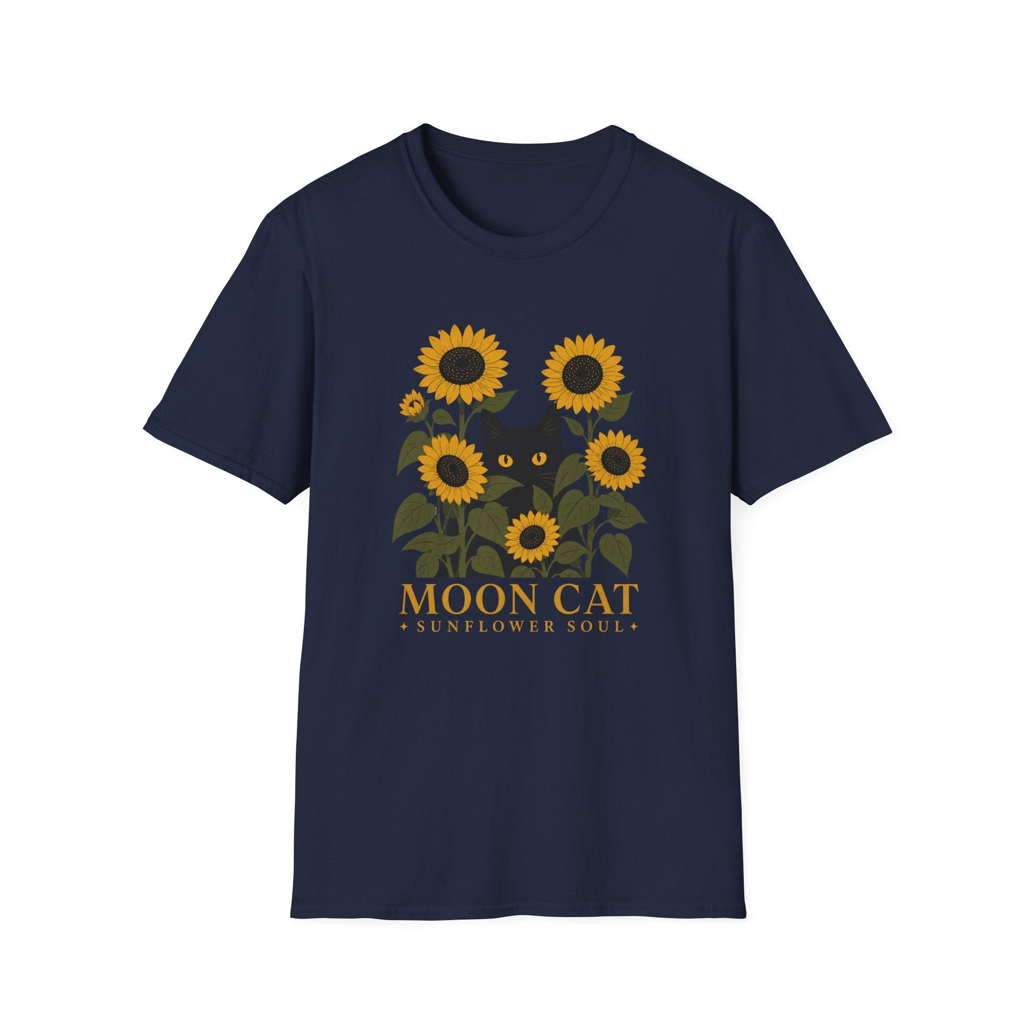 Moon Cat Sunflower Soul T-Shirt