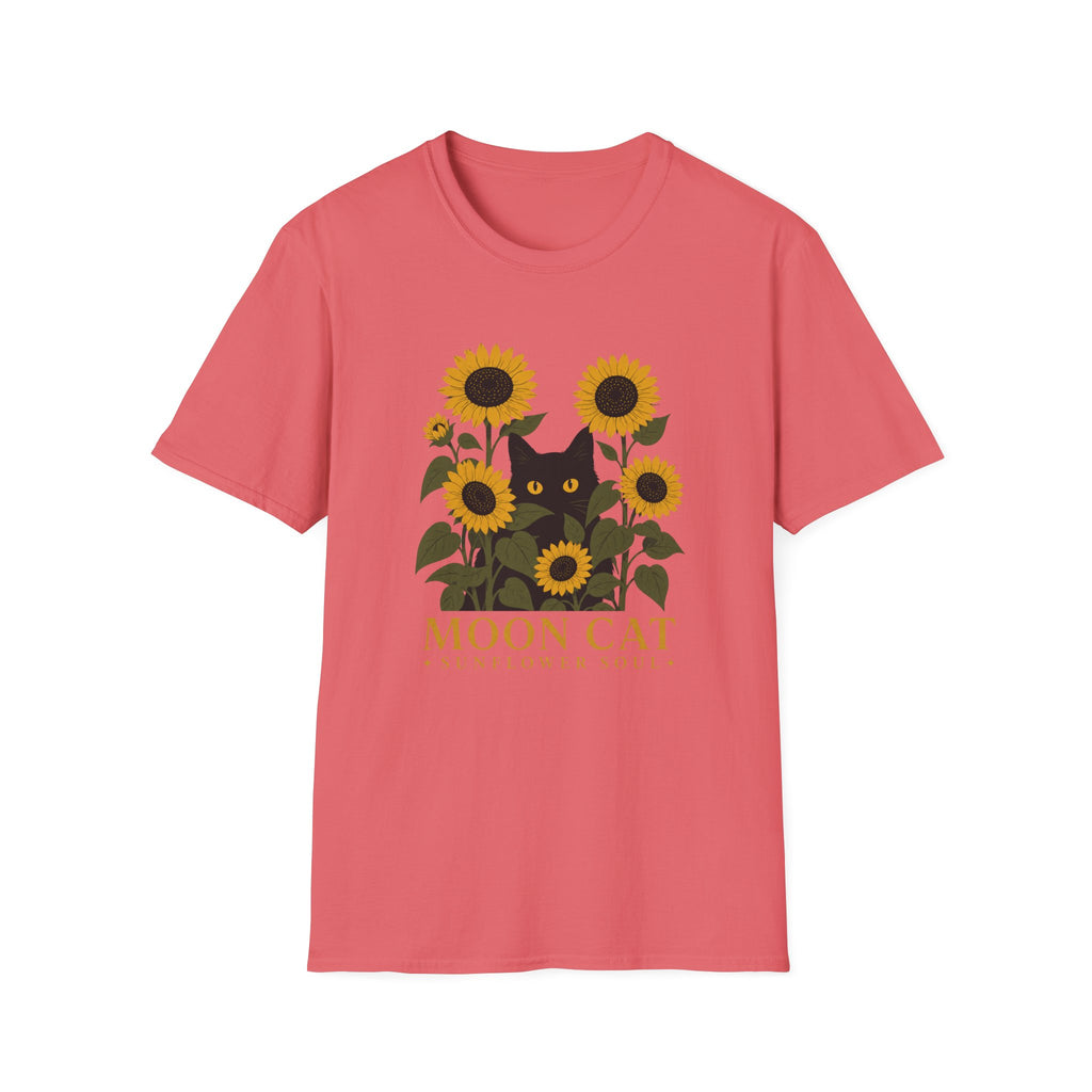 Moon Cat Sunflower Soul T-Shirt