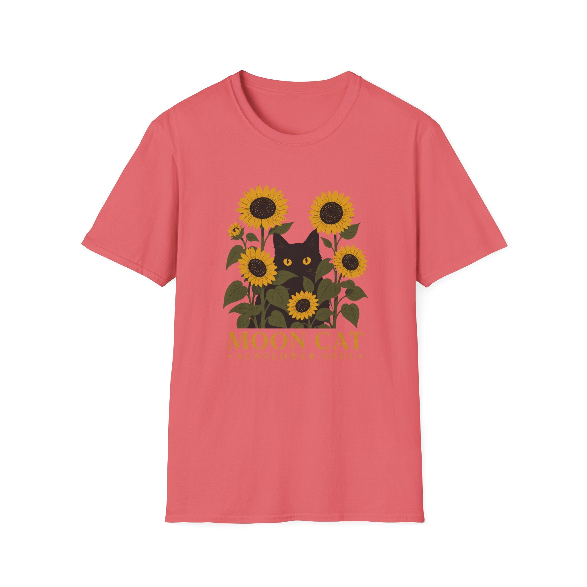 Moon Cat Sunflower Soul T-Shirt